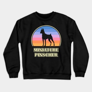 Miniature Pinscher Vintage Sunset Dog Crewneck Sweatshirt